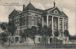 Pratt County Court House, Under Construction Postcard