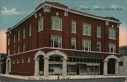 Masonic Temple Abilene, KS Postcard Postcard Postcard