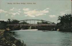 Smoky Hill River Bridge Abilene, KS Postcard Postcard Postcard