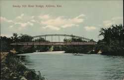 Smoky Hill River Bridge Abilene, KS Postcard Postcard Postcard