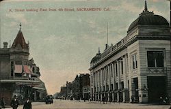 K.Street Looking East From 4th Street Postcard