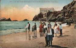 On The Beach Below Cliff House Postcard