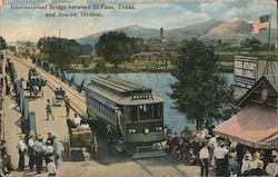 International Bridge between El Paso, Texas and Juarez, Mexico Postcard Postcard Postcard