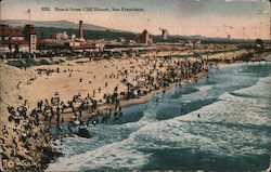 Beach from the Cliff House San Francisco, CA Postcard Postcard Postcard