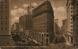 Looking West On Market St. From Crocker Bldg. San Francisco, CA Postcard Postcard Postcard