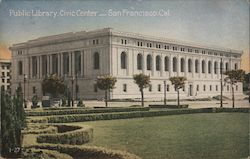 Public Library, Civic Center Postcard