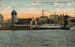 S.S. Prince George at Grand Trunk Pacific Dock Seattle, WA Postcard Postcard Postcard