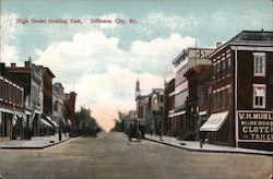 High Street Looking East Postcard