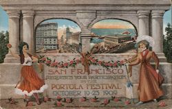 San Francisco Requests Your Participation In The Portola Festival October 19-23, 1909 Postcard