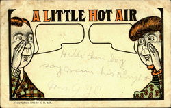 A Little Hot Air Comic, Funny Postcard Postcard