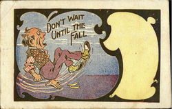 Don't Wait Until The Fall Comic, Funny Postcard Postcard