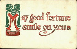 May Good Fortune Smile On You Postcard