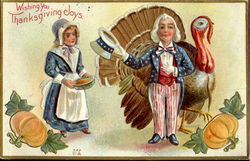 Wishing You Thanksgiving Joys Postcard