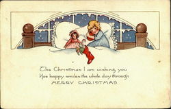 Merry Christmas Children Postcard Postcard