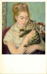 Woman With A Cat Washington, DC Washington DC Postcard Postcard