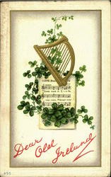 Irish Harp Postcard