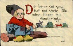 Dot letter vot you haf not wrote fills nine heart mit vonderings Postcard