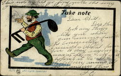 Take Note Music Postcard Postcard