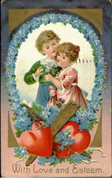 With Love And Esteem Children Postcard Postcard