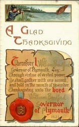 A Glad Thanksgiving Postcard Postcard