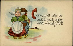 Come, undt lets be back to each udder vonce, already, Vot! Postcard