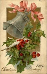 1906 Christmas Greetings Postcard