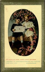 The Old Old Wish Many Happy Returns Children Postcard Postcard