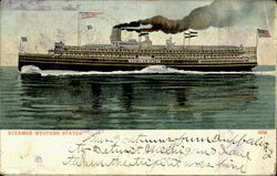 Steamer Western States Postcard