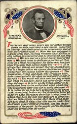 Lincoln's Address At Gettysburg Presidents Postcard Postcard