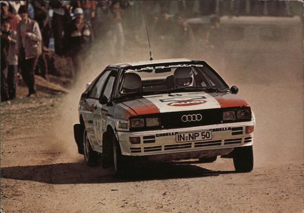 Audi SNU Rally Car Cars Postcard