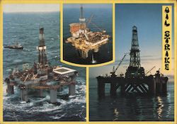 North Sea Oil Structures Postcard