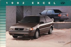 1992 Hyundai Excel Cars Postcard Postcard Postcard