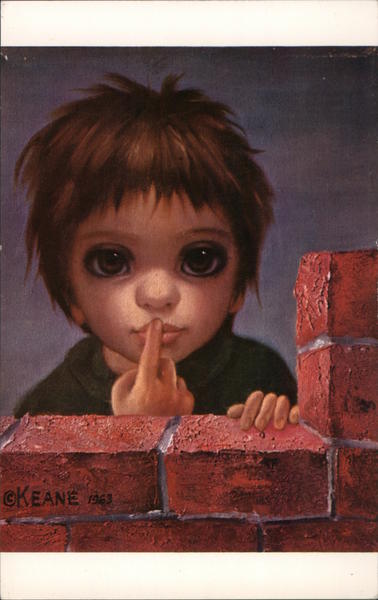 The Whisper, 1963 - Walter Keane - Big Eyes Modern Postcard