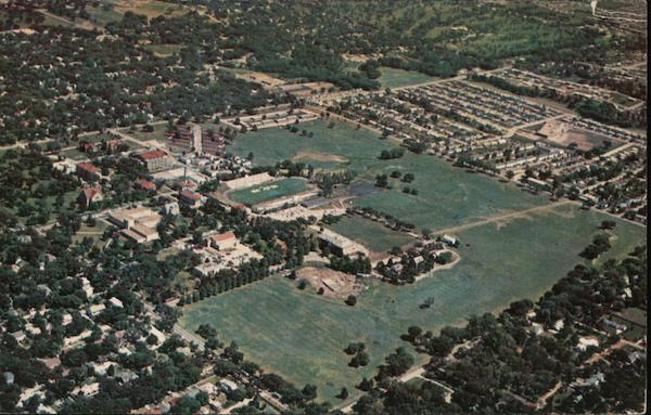 Washburn University Campus From Air Topeka KS Postcard   Card00770 Fr 