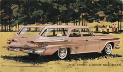 1961 The Sport 4-Door Suburban Plymouth Cars Postcard Postcard Postcard