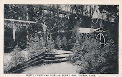 White Christmas Display, Jewel Box, Forest Park Postcard