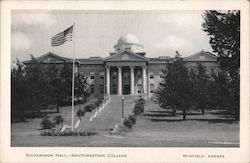 Richardson Hall - Southwestern College Winfield, KS Postcard Postcard Postcard