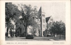 Baden Hall, St. John's College Winfield, KS Postcard Postcard Postcard