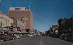 Looking North on Broadway, Downtown Postcard