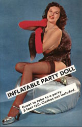 Inflatable Party Doll Pop Art Postcard Postcard Postcard