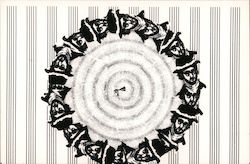 Sheet Music Circular Man Mail Art Modern Postcard Postcard Postcard