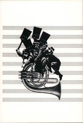 Sheet Music French Horn Mail Art Modern Postcard Postcard Postcard