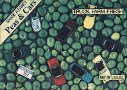 Grade A Fancy Peas & Cars, Truck Farm Fresh Xerox Art Postcard Postcard Postcard