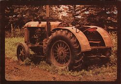 Tractor In Field Postcard