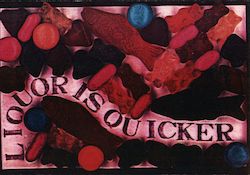 Liquor is Quicker Art Postcard Postcard Postcard