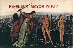 Re-elect Mayor Who? Xerox Art Postcard Postcard Postcard