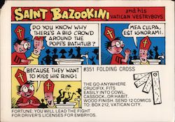 Saint Bazookini and his Vatican Vestryboys Cartoons Ron Barrett Postcard Postcard Postcard