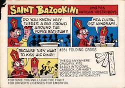 saint bazookini and his Vatican Vestryboys Cartoons Ron Barrett Postcard Postcard Postcard