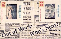 Out of Work: Who's Next? Jimmy Carter Postcard