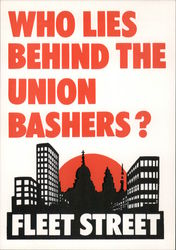 Who Lies Behind the Union Bashers? Fleet Street Modern Postcard Postcard Postcard